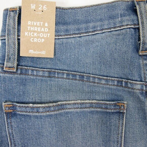 NEW Madewell made in USA Rivet & Thread Cali Demi-Boot Jeans in Shetland Was, 26 - Picture 13 of 16